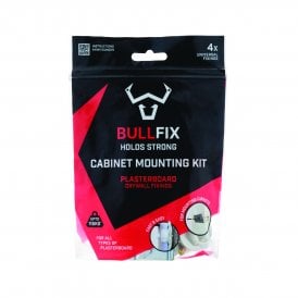 Bullfix Kitchen Wall Bracket Kit & Heavy Duty Plasterboard Fixings 4 Pack