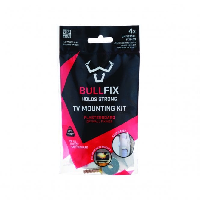 BULLFIX  TV Heavy Duty Plasterboard Fixings 4 Pack
