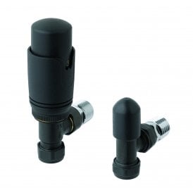 Eastbrook 15mm Angled TRV & Lockshield Valve Matt Anthracite   41.3024