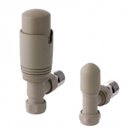 Eastbrook 15mm Angled TRV & Lockshield Valve Matt Cappuccino   41.3029