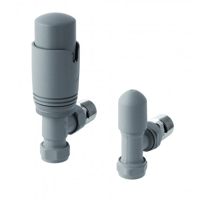 Eastbrook  15mm Angled TRV & Lockshield Valve Matt Grey   41.3027