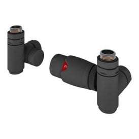 Eastbrook 15mm Corner Dual Fuel TRV & Lockshield Valve Matt Anthracite   54.0027
