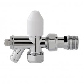Eastbrook 15mm Lockshield With Drain Valve Chrome   12.052