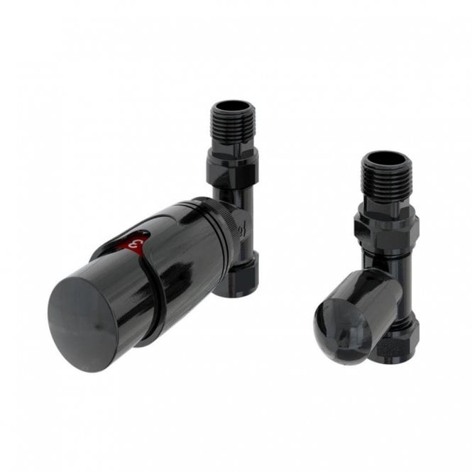 Eastbrook  15mm Straight TRV & Lockshield Valve Black Gold   12.075