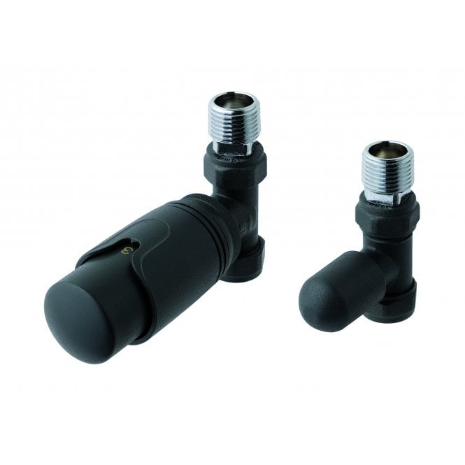 Eastbrook  15mm Straight TRV & Lockshield Valve Matt Anthracite   41.3021
