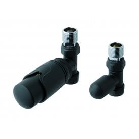 Eastbrook 15mm Straight TRV & Lockshield Valve Matt Anthracite   41.3021