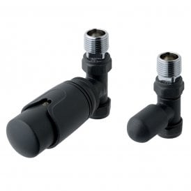 Eastbrook 15mm Straight TRV & Lockshield Valve Matt Anthracite   41.3021