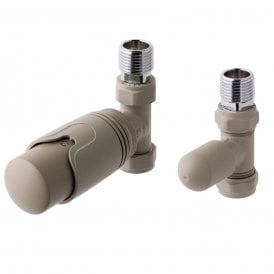 Eastbrook 15mm Straight TRV & Lockshield Valve Matt Cappuccino   41.3028