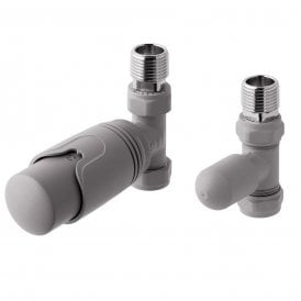 Eastbrook 15mm Straight TRV & Lockshield Valve Matt Grey   41.3026