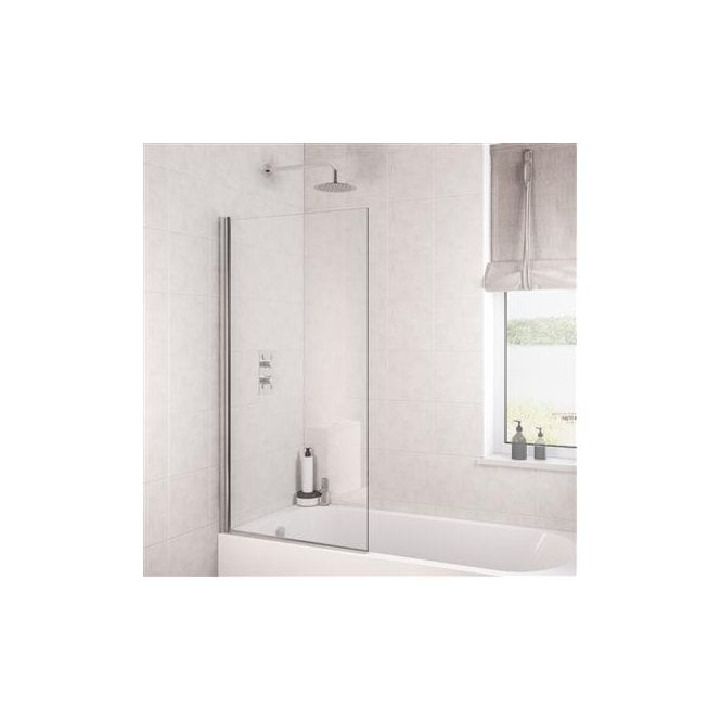 Eastbrook  6mm Hinged Bath Screen 800mm x 1400mm Chrome   49.1010