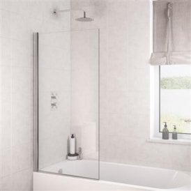 Eastbrook 6mm Hinged Bath Screen 800mm x 1400mm Chrome   49.1010