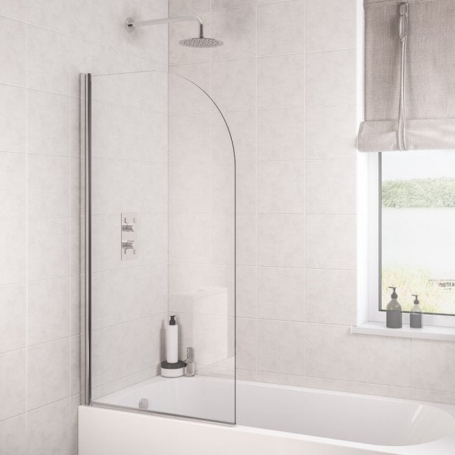 Eastbrook  6mm Radius Bath Screen 800mm x 1400mm Chrome   49.0106