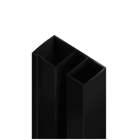 Eastbrook 8mm Corniche Sliders Extension Profile 1 Piece Matt Black   49.6041