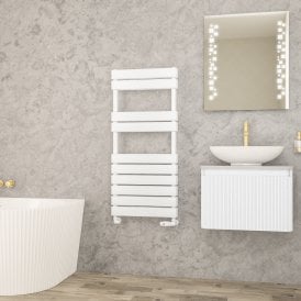 Eastbrook Addington II Towel Rail 1110mm x 500mm Type 20 Gloss White   62.0288