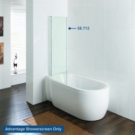 Eastbrook Advantage Shower Screen 6mm Easy Clean Chrome Profiles   58.712