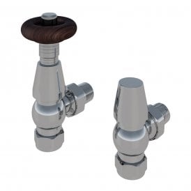 Eastbrook Angle Traditional TRV & Lockshield 15mm Chrome   54.0008