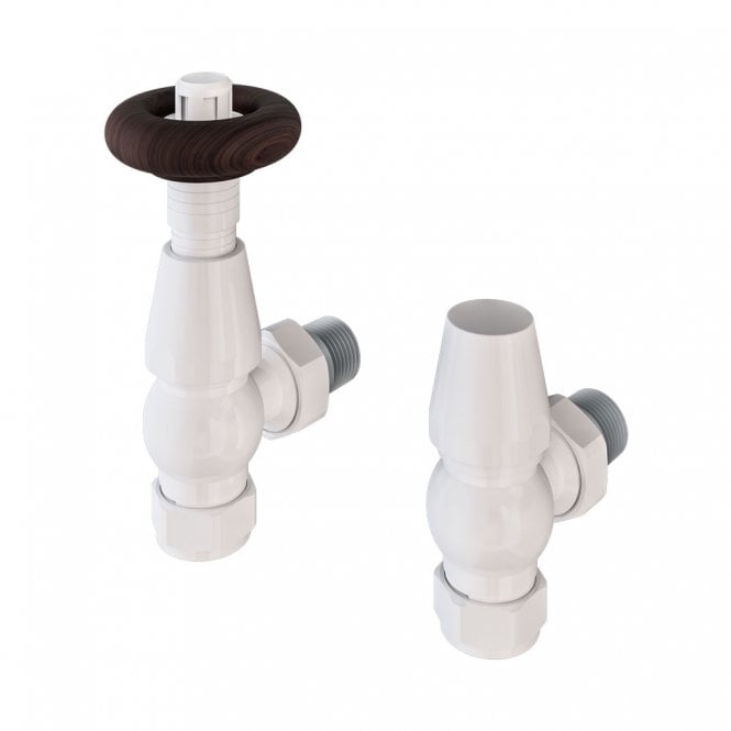 Eastbrook  Angle Traditional TRV & Lockshield 15mm Gloss White   54.0032