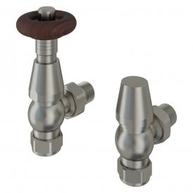 Eastbrook Angle Traditional TRV & Lockshield 15mm Satin Nickel   54.0009