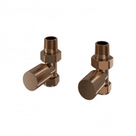Eastbrook Angled Radiator Valve (Pair) Brushed Bronze 12.082