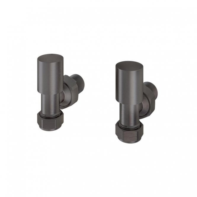 Eastbrook  Angled Radiator Valve (Pair) Brushed Gunmetal   12.073