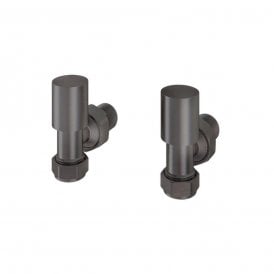 Eastbrook Angled Radiator Valve (Pair) Brushed Gunmetal   12.073