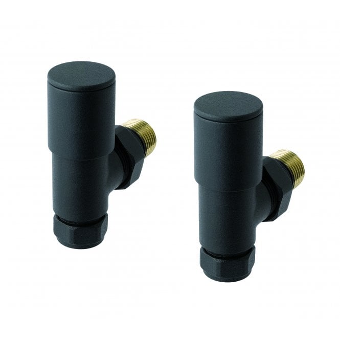 Eastbrook  Angled Radiator Valve (Pair) Matt Anthracite   41.3015