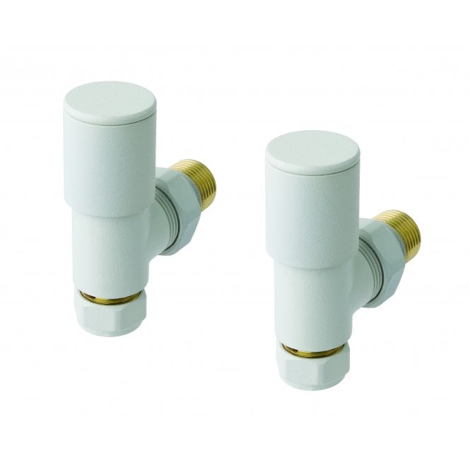 Eastbrook  Angled Radiator Valve (Pair) Matt White   41.3011