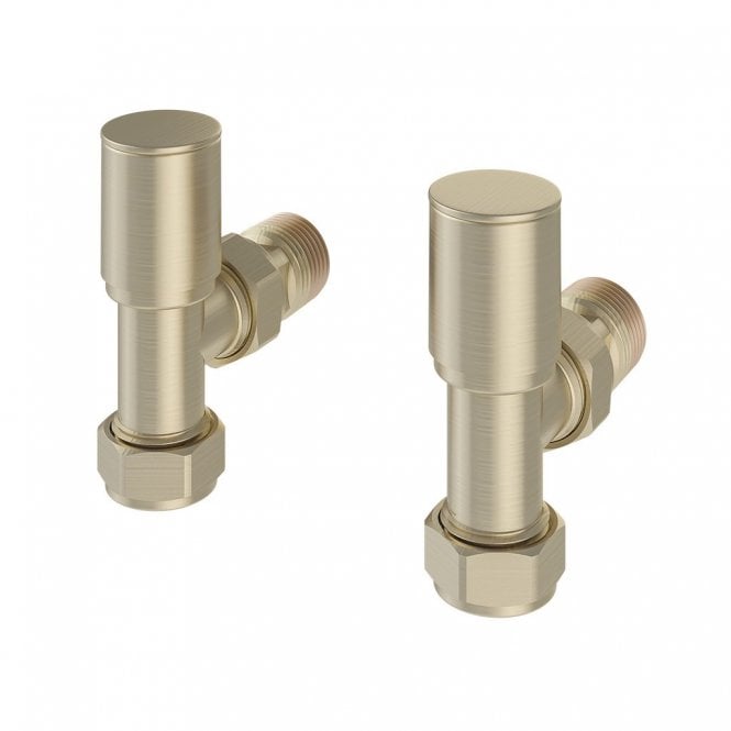 Eastbrook  Angled Radiator Valves (Pair) Brushed Brass   41.0610