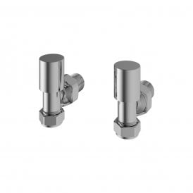 Eastbrook Angled Radiator Valves Pair Chrome   54.0043