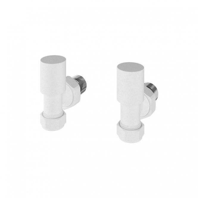 Eastbrook  Angled Radiator Valves Pair Matt White   54.0044