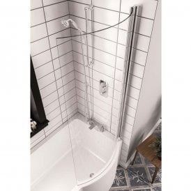 Eastbrook Arc Shower Screen 6mm Easy Clean Silver   58.713