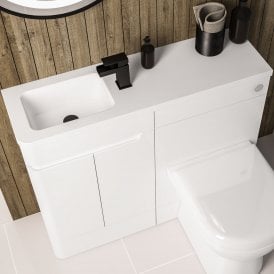 Eastbrook Arda 100cm Polymarble Basin Top Left Hand   37.2092