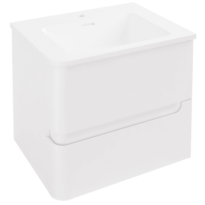 Eastbrook  Arda 60cm Wall Hung Unit Left Hand High Gloss White   37.1029