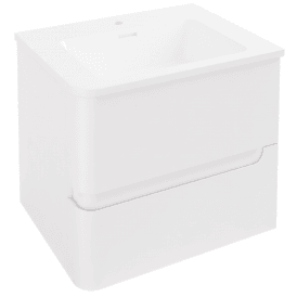 Eastbrook Arda 60cm Wall Hung Unit Left Hand High Gloss White   37.1029