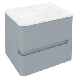 Eastbrook Arda 60cm Wall Hung Unit Left Hand Matt Grey   37.1030