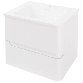 Eastbrook Arda 60cm Wall Hung Unit Right Hand High Gloss White   37.1031