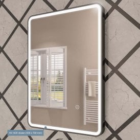Eastbrook Arno 600mm x 800mm LED Mirror Black Frame   40.1021