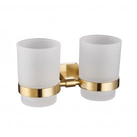 Eastbrook Asti Double Tumbler Holder Brushed Brass   52.447