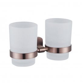 Eastbrook Asti Double Tumbler Holder Brushed Bronze 52.487