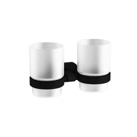 Eastbrook Asti Double Tumbler Holder Matt Black   52.427