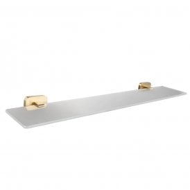 Eastbrook Asti Glass Shelf Brushed Brass   52.453