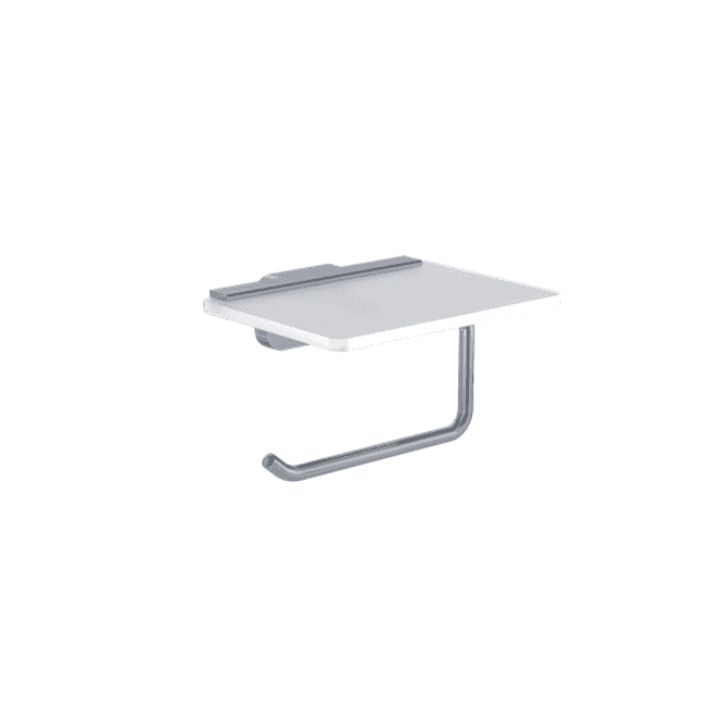 Eastbrook  Asti Toilet Roll Holder With Glass Shelf Chrome   52.404