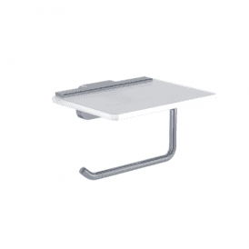 Eastbrook Asti Toilet Roll Holder With Glass Shelf Chrome   52.404