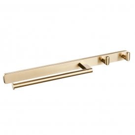 Eastbrook Asti Towel Ring & Double Hook Brushed Brass   52.441