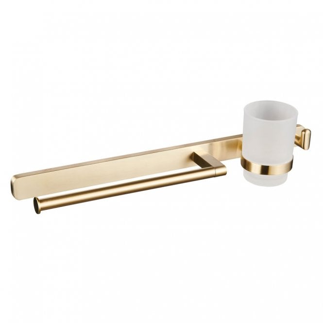 Eastbrook  Asti Towel Ring Hook & Tumbler Holder Brushed Brass   52.442