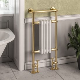 Eastbrook Avon 960mm x 429mm Brushed Brass/Gloss White   41.0804