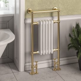 Eastbrook Avon 960mm x 500mm Brushed Brass/Gloss White   41.0805