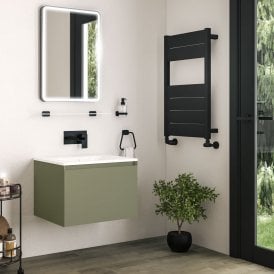Eastbrook Badbury 60cm Wall Hung Unit 1 Drawer Savannah Green   72.0028