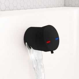 Eastbrook Bath Mixer Overflow Filler With Push Button Waste Black   98.4002