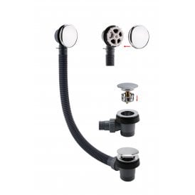 Eastbrook Bath Push Button Waste & Overflow Chrome   98.1011
